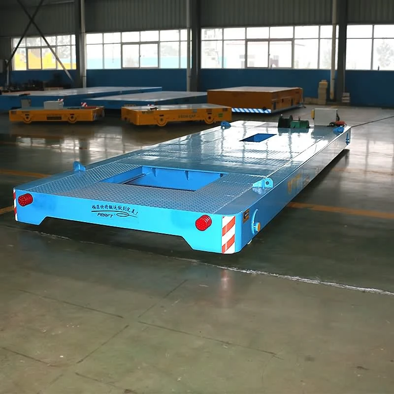 Cable Powered Material Rail Transfer Cart For Polypropylene factory